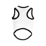 LMT1D Pet Tank Top, White with Black Trim