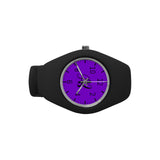 The Austin Brothers' Clayton Simple Style Candy Silicone Watch, Purple & Black