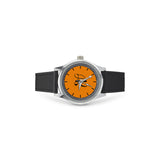 Austin Brothers Collection Kid's Stainless Steel Leather Strap Watch, Orange