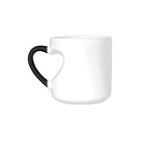 Compassionate for Christ Heart-shaped Morphing Mug in Black, Red & White