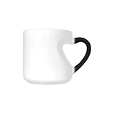Compassionate for Christ Heart-shaped Morphing Mug in Black, Red & White