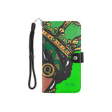 TABU 'Crown Me' Flip Leather Purse for Mobile Phone/Small, Green