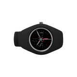 Life, Style By Design with Velma T Simple Style Candy Silicone Watch, Black on Black