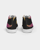 PEARL Kids High Top Canvas Shoe, Black Gold & Pink