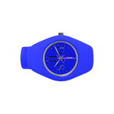 Life, Style By Design with Velma T Simple Style Candy Silicone Watch, Blue on Blue