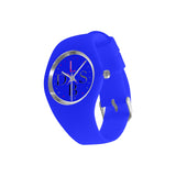 Life, Style By Design with Velma T Simple Style Candy Silicone Watch, Blue on Blue
