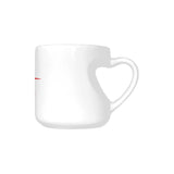 Compassionate for Christ Heart-shaped Mug in Red & White (10.3OZ)