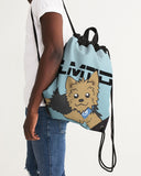 LMT1D_LightBlue Canvas Drawstring Bag