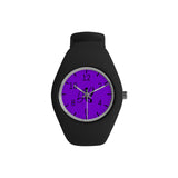 The Austin Brothers' Clayton Simple Style Candy Silicone Watch, Purple & Black