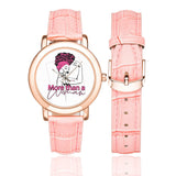Women In Empowerment Women's Rose Gold w/Pink Leather Strap Watch