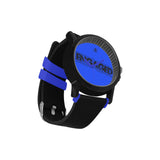 The Austin Brothers' ENGAGED Unisex Silicone Strap Plastic Watch, Black & Blue