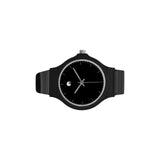 Beautifully Broken Minimalist Unisex Round Plastic Watch, Black