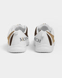 MONARCH Men's Athletic Shoe, White, Brown & Tan