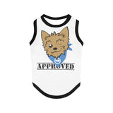 LMT1D Logo APPROVED Pet Tank Top, White with Black Trim