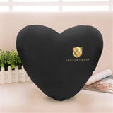 Compassionate for Christ Heart-Shaped Pillow (Black & Gold)