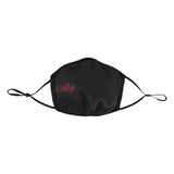 Senior Class Legacy C4C Elastic Binding Mouth Mask for Adults, black w/red script