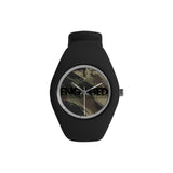 The Austin Brothers' ENGAGED Simple Style Candy Silicone Watch, Black & Green Camo