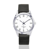 Senior Class Legacy Unisex Silver-Tone Round Leather Watch w/Roman Numerals