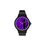 Austin Brothers Collection Unisex Round Plastic Watch, Black & Purple