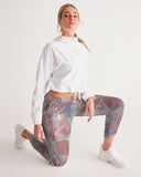 Austin Brothers Silver Rose Pattern Women's Track Pants