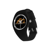 The Austin Brothers' Company Simple Style Candy Silicone Watch, Black and Orange