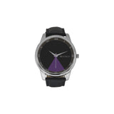 MONARCH Purple and Gray Men's Leather Strap Large Dial Watch (Model 213)