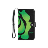 TABU Green ROSE Flip Leather Purse for Mobile Phone/Small