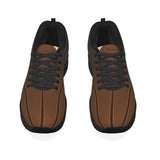 MONARCH Brown and Gold Stripe Men's Athletic Shoes