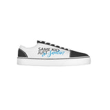 LMT1D ‘Same KID just Sweeter’,  Crystal Moods, KIDS Black & White Leather Stitching Canvas Shoes