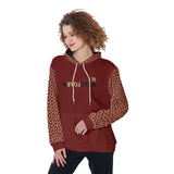 SASHA 'ReLOVEtion' Women's Pullover Hoodie, Burgundy and Gold