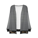 SASHA ReLOVE Tion Women's Imitation Knitted Cardigan, Gray & Black