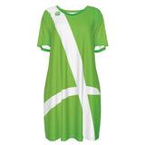 Beautifully Broken TABU Women's Short Sleeve Waist Dress, Green