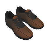 MONARCH Brown and Gold Stripe Men's Athletic Shoes