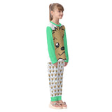 LMT1D Crystal Wink & Moods, KIDS GREEN Pajamas Set