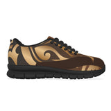 MONARCH Brown and Gold Men's Athletic Shoes