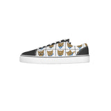 LMT1D ‘Same KID just Sweeter’,  Crystal Moods, KIDS Black & White Leather Stitching Canvas Shoes