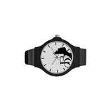 The Austin Brothers' Beautifully Broken Unisex Round Plastic Watch, Black & White
