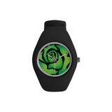 TABU Green ROSE Simple Style Candy Silicone Watch
