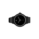 The Austin Brothers Collection Minimalist Unisex Round Plastic Watch, Black on Black