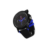 Life, Style By Design with Velma T Unisex Silicone Strap Plastic Watch (Black & Blue)