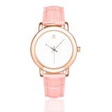 The Austin Brothers' Minimalist Women's Rose Gold w/ Pink Leather Strap Watch