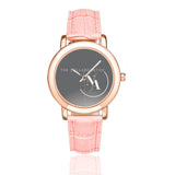 The N/A Collaborative Women's Rose Gold Pink Leather Strap Watch