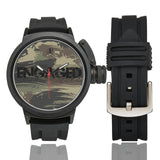 The Austin Brothers' ENGAGED Men's Sports Watch, Black & Green Camo