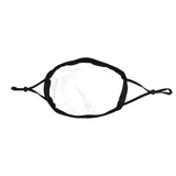Senior Class Legacy Elastic Binding Mouth Mask for Adults, black w/white script
