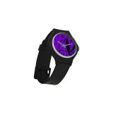 Austin Brothers Collection Unisex Round Plastic Watch, Black & Purple