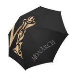 MONARCH Black, Gray and Gold Semi-Automatic Foldable Umbrella (Model U05)