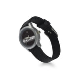 The Austin Brothers' ENGAGED Kid's Stainless Steel Leather Strap Watch, Black on Black