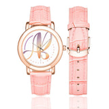 The Austin Brothers' Women's Rose Gold w/ Pink Leather Strap Watch