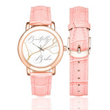 The Austin Brothers' Beautifully Broken Women's Rose Gold w/ Pink Leather Strap Watch