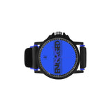 The Austin Brothers' ENGAGED Unisex Silicone Strap Plastic Watch, Black & Blue